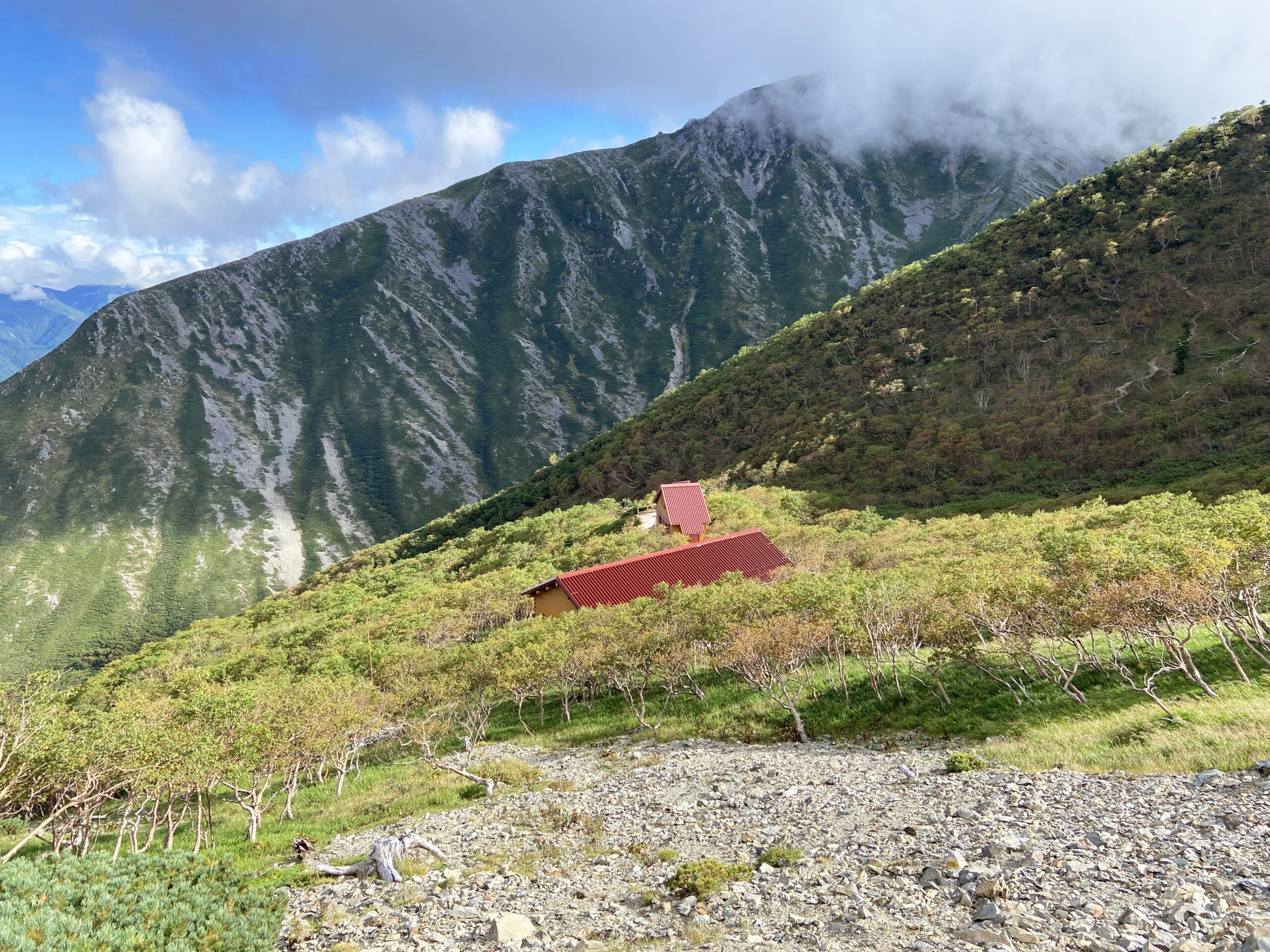山に埋もれた荒川小屋